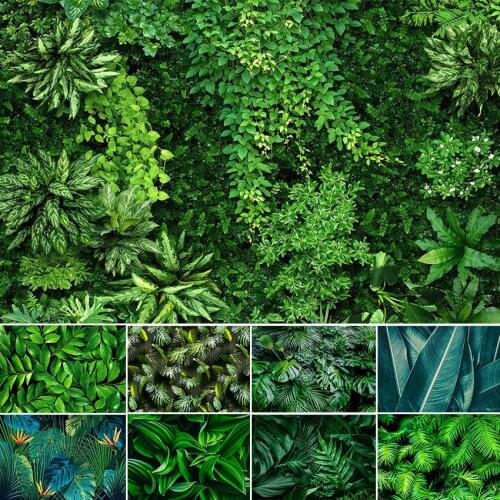 Photography Background Green Leaves Wall Newborn Baby Shower Birthday Party Tropical Jungle Wedding Backdrop Photo Studio Decor
