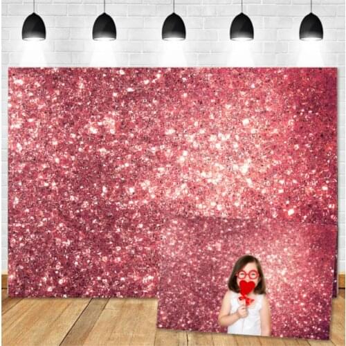 Valentine Photography Backdrop Sparkling Pink Glitter Newborn Baby Children Customized Photo Background for Studio Photocall4855