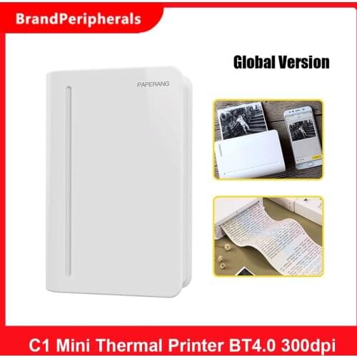 Global Version PAPERANG C1 Mini Thermal Printer BT4.0 300dpi 2600mAh Inkless Printing Photo USB Compatible With Andriod iOS