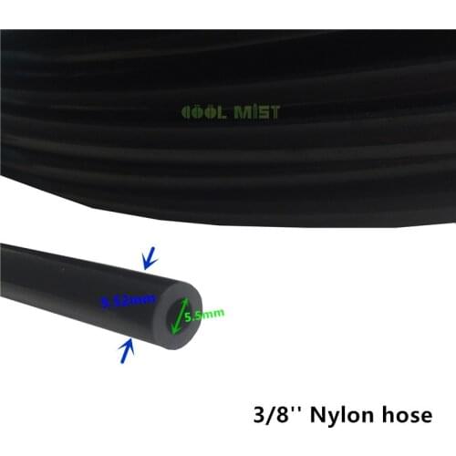 H139 Quality 20M/roll high pressure mist hose 3/8 inch tubing nylon pipe for greenhouse mist cooling system