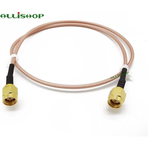 ALLiSHOP SMA male brooches plug to SMA male brooches plug low loss RG316D 0-6Ghz pigtail cable for FPV Antenna wifi router