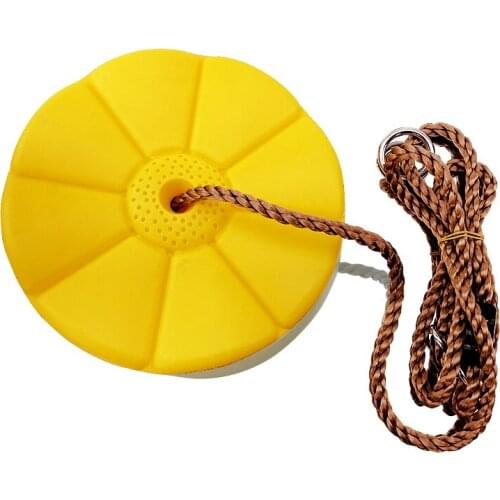 28cm Tree Swing Climbing Rope With Petals Seat Carabiners Platforms Disc Swings Seat Swing Set For Kids Outdoor Yard