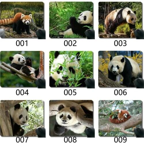 Mouse Pad with Stitched Edge,dream Lying Down Animals Giant Pandas,Mouse Mat