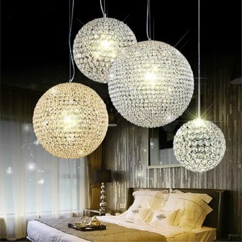 Round crystal chandelier luxury led lamp restaurant chandelier crystal chandelier bedroom den for voltage 90-260V