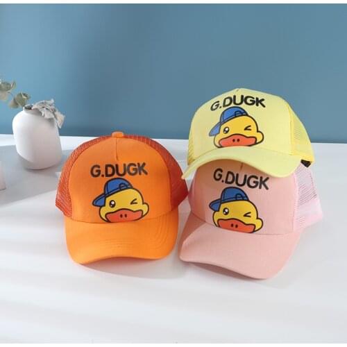 Summer The New Childrens Baseball Hat Mesh Shade Sunscreen Breathable Boy Cap Together Of The Girls