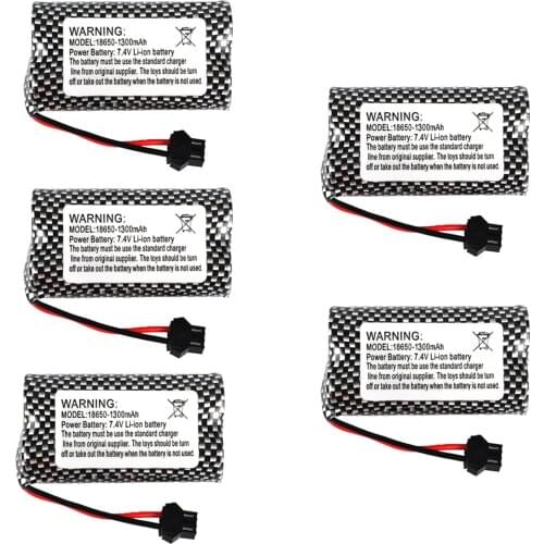 5pcs 7.4V 2S 1300mah SM-3P Plug Lipo battery for Watch Gesture Sensing Twisted RC stunt car RC Car truck boat toys parts battery