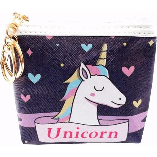 M288 Exclusive Design Coin Purses Lovely Red Flamingo Robot Unicorn Attack Zero Wallet Key Buckle Bag