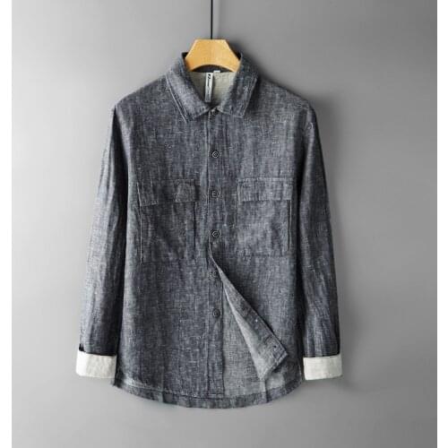 2019 Suehaiwes brand jacket men linen autumn jackets for men long sleeve fashion jacket mens casual solid jackets male chaqueta