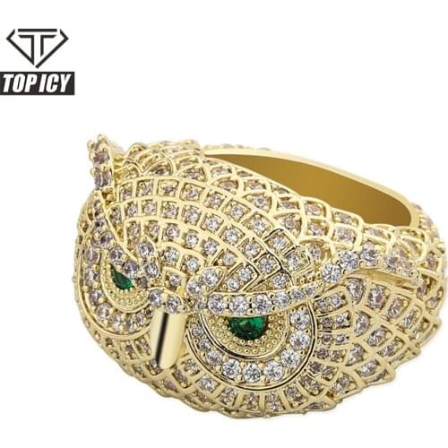 Hot sale unique design ins wish jewellery rings owl shapoe hip hop iced out rings for men ornament sterling silver beaded rings
