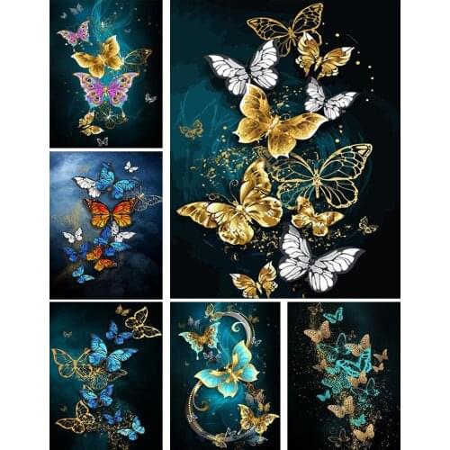 5D DIY Diamond Painting Butterfly Cross Stitch Kit Full Drill Embroidery Mosaic Art Pictures Of Rhinestones Home Decoration Gift