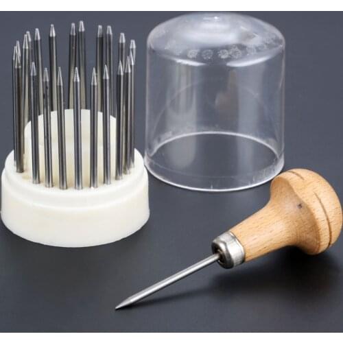23pcs Beading tool Set Diamond Stone Pearl Grain Tools Set Beader with Wood Handle Jewelry Making Tool for Goldsmith Jeweler