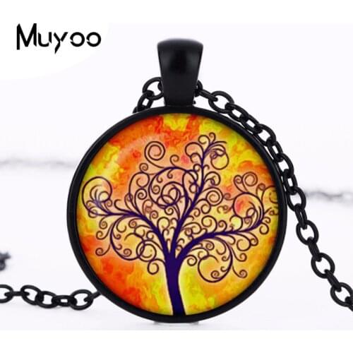 2017 new Vintage Tree Necklace Pendant Tree of Life Necklace Glass Cabochon Tree of Life jewelry Accessories on Aliexpress HZ1