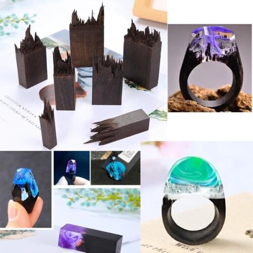 2020 New Natural ebony Dried Flower Resin Decorative Craft DIY Ring pendant makeing for jewelry