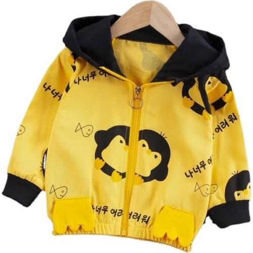 New Spring Autumn Baby Cartoon Clothes Children Boys Girls Casual Zipper Hooded Jacket Infant Girls Fashion Costume Kids Hoodies