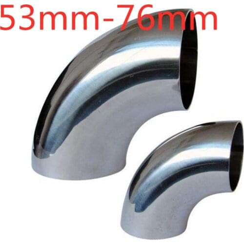 O/D 53/54/57/60/63/70/76/mm 304 Stainless Steel Sanitary Weld 45 Degree Elbow Pipe Fitting