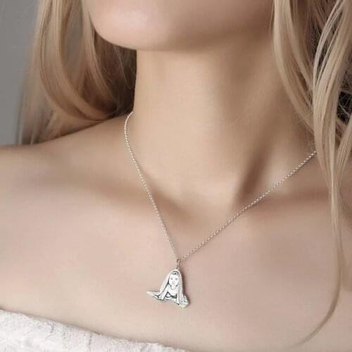 Custom Portrait Necklace.Photo Necklace.Engraved Picture Necklace.Picture Necklace Heart.Custom personalized Photo Necklace