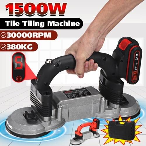 Tiling Tiles Machine 60-180MM 380KG Tiles Vibrator Suction Cup Adjustable Automatic Floor Vibrator Leveling Tool With Battery