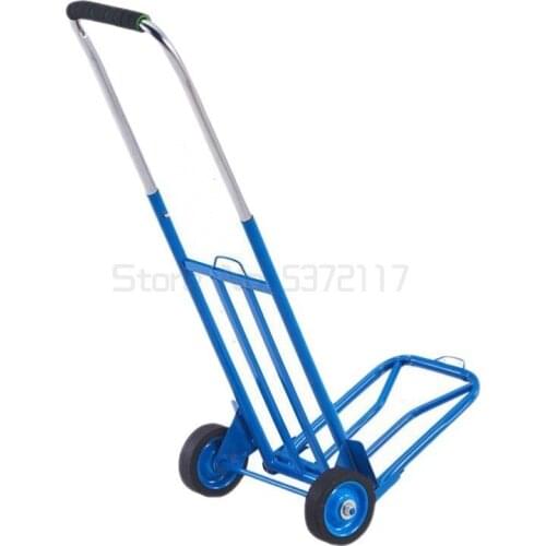 Portable Luggage Trailer Folding Shopping Cart Shopping Trolley Pulling Cargo King Handling Car Household Hand Cart