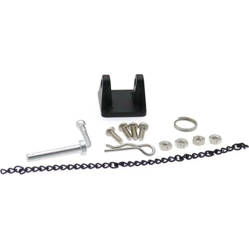 RCAWD Black Red Alloy Pintle Hitch Set For Trailer Hook For RC Hobby Car Crawler Scale Parts Axial Traxxas FZ0036BL FZ0036R