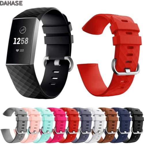 Wristband Wrist Strap Smart Watch Band Strap Soft Silicone Watchband Replacement Smartwatch Band For Fitbit Charge 3