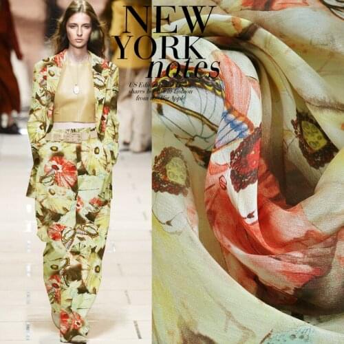 CNUM SL097 Silk Linen/ Color-fly /Silk Fabric 30% Silk 70% Linen /Width1.48yd Thickness 20mm /Unit:Meter