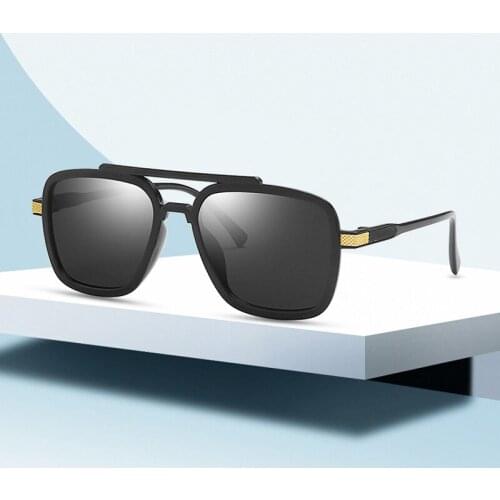 Square Frame Women Men Sunglasses Gray Blue Tan Lens UV400 Eye Protection Girl Sexy Ladies Outdoor Eyewear