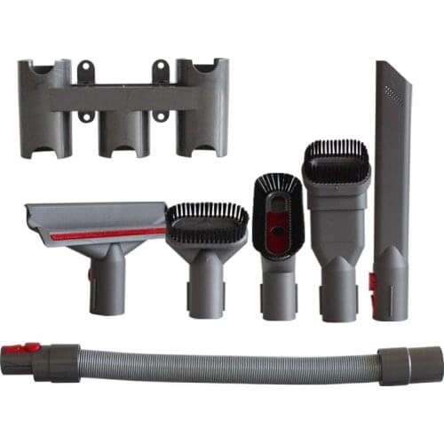 TOP!-for Dyson V7 V8 V10 V11 SV10 SV11 Vacuum Cleaner Brush Nozzle Suction Head Brush Extension Hose Holder Part 7PCS
