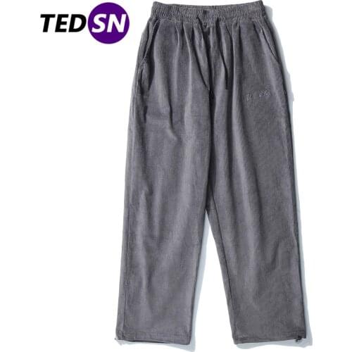 Aelfric Eden Hip Hop Vintage Corduroy Casual Pants 2020 Streetwear Retro Embroidery Joggers Harajuku Sweatpants Baggy Trousers