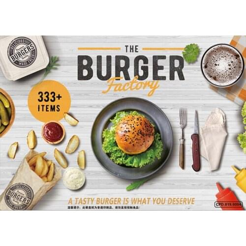 Free Shipping - 100/Pack, Catering Supplies Bakery Burger Print Take Out White Food Wrap Wax Paper - 36*26cm