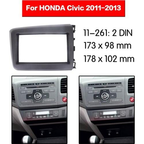 Top Quality Radio Fascia for HONDA Civic Sedan 2011-2013 (Right Wheel) Stereo Fascia Dash CD Trim Installation Kit 11-261