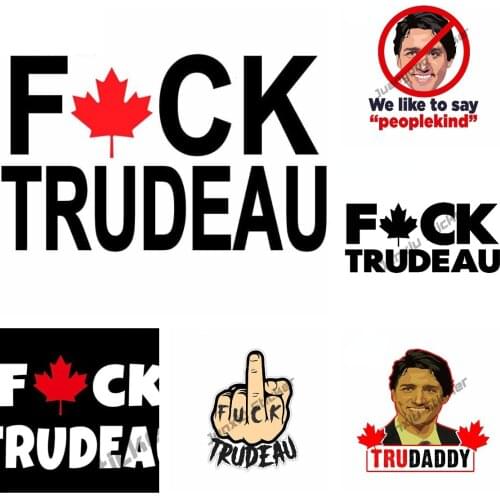 Trudeau Funny JDM Vinyl Car Stickers Waterproof Scratch-proof Bumper Camper Truck Voiture Course SUV Fine Decor Decal PVC13x9cm