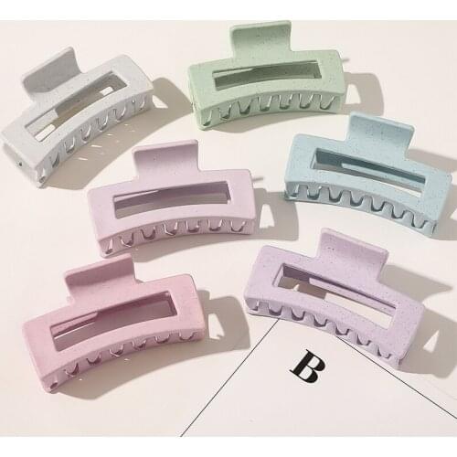 Vintage Hair Clips for Women Simple Claw Clip Blue Frosted Banana Large Geometric Hair Clips for Hair Girls Hair Accessories