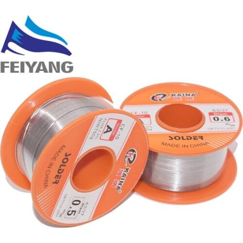1PCS 0.6/0.8/1/1.2/1.5MM 63/37 FLUX 2.0% 45FT Tin Lead Tin Wire Melt Rosin Core Solder Soldering Wire Roll For diy