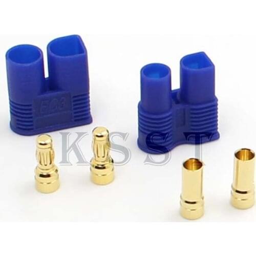 10 Pairs Male Female EC3 3mm Type Battery Connector Gold Bullet Plug