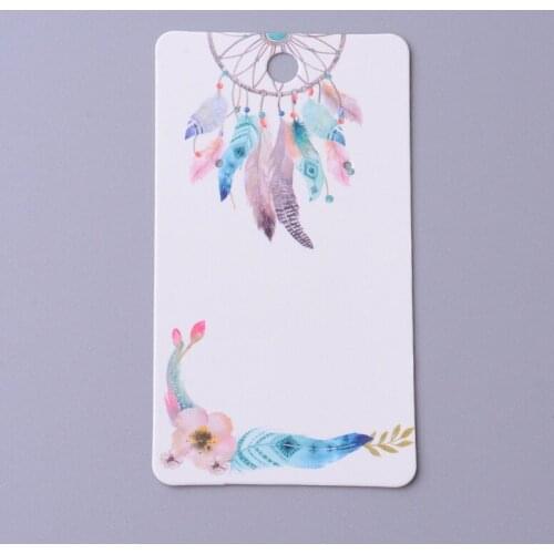100pcs 9x5cm Rectangle Cardboard Earring Display Cards Earring Hanging Tag for Jewelry Display Packing Package Card Big Earring