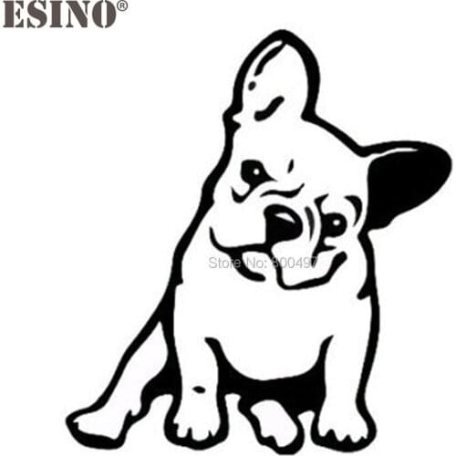 10 x Car Styling New Style Decoration Car Accessory Cartoon French Bulldog Creative Reflective Stickers Car Whole Body Decal