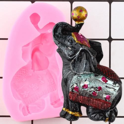 3D Elephant Silicone Molds Fondant Cake Decorating Tools DIY Craft Soap Resin Clay Jewelry Mold Candy Chocolate Gumpaste Moulds