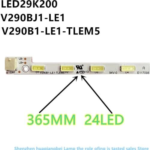 5 PCS/lot 24LEDs 367MM LED backlight strip V290B1-LE1-TLEM5 for V290BJ1-LE1 LED29K200