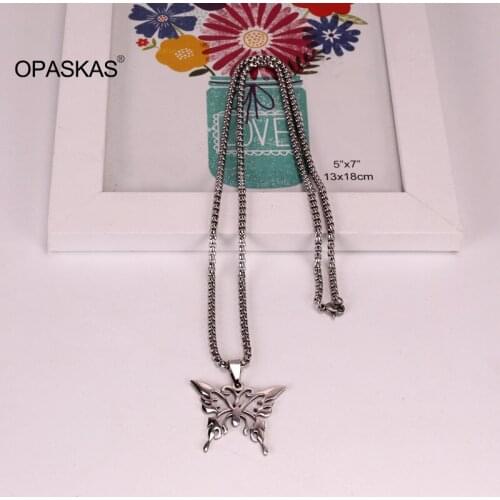 Butterfly Pendant Necklace Hollow Stainless Steel Jewelry Electrolytic Polishing Process Does Not Fade VL