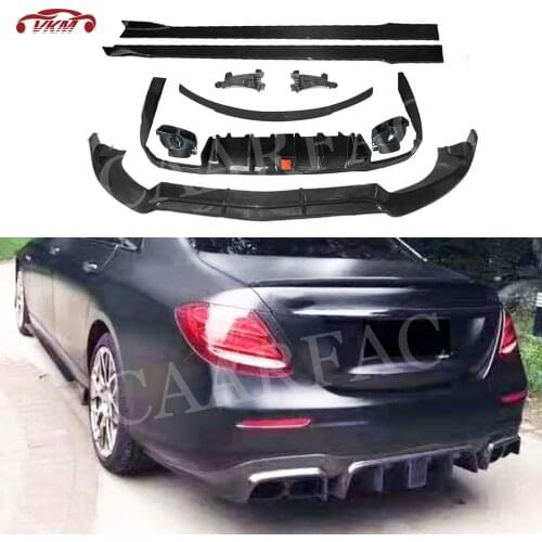 Carbon Fiber Front Bumper Lip Rear Diffuser Spoiler Side Skirts Body Kits For Mercedes Benz E Class W213 Sedan 4 Door 2017-2019