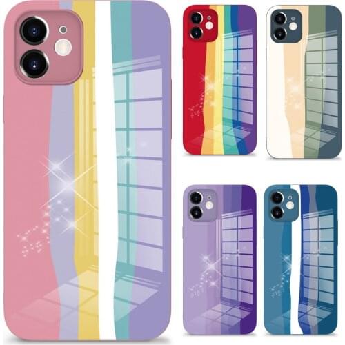Shiny glass case For iPhone 12 Pro Max 12 Mini 11 Pro Max XS XR Rainbow camera lens protect Cover For iPhone SE 2020 8 7 Plus