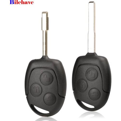 Bilchave 3 Buttons Remote Car Key Shell Case For Ford Focus Mondeo Festiva Fusion Suit Fiesta KA Blade Uncut