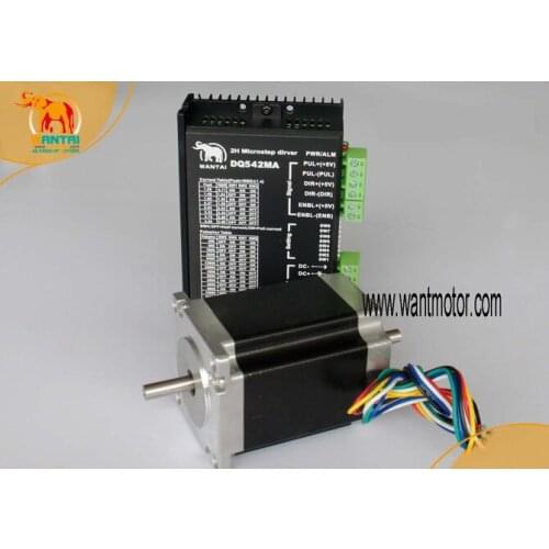 CNC 1Axis Nema23 Stepper Motor 57BYGH218 0.9N.m 2A SingleShaft 130oz-in 51mm+Driver DQ542MA engrave Milling Medical equipment