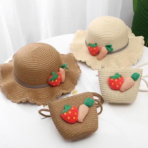 Childrens hat female summer sunscreen princess beach hat visor girl straw hat sun hat basin cap baby fisherman hat