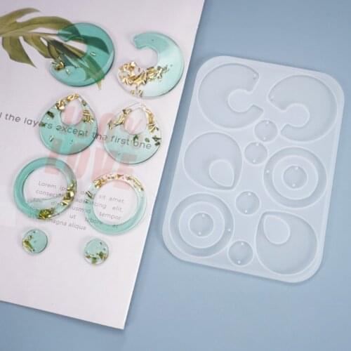 DIY Earrings Pendants Casting Silicone Mould Crafts Jewelry Making Tools Crystal Epoxy Resin Mold