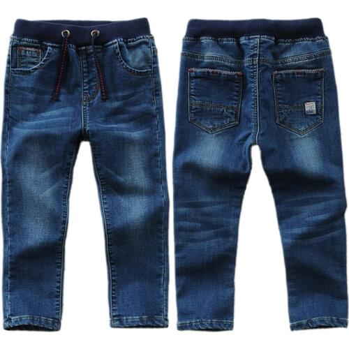 Boys Jeans 2021 Spring/Autumn Childrens Casual Elatic Denim Pants Trousers For Baby Boys 2-14 Years Kids Clothes