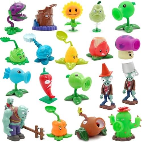 Peashooter gatling pea shooter PVC Action Figure Model Toy dolls Shooting Toy Kids Gifts For boys