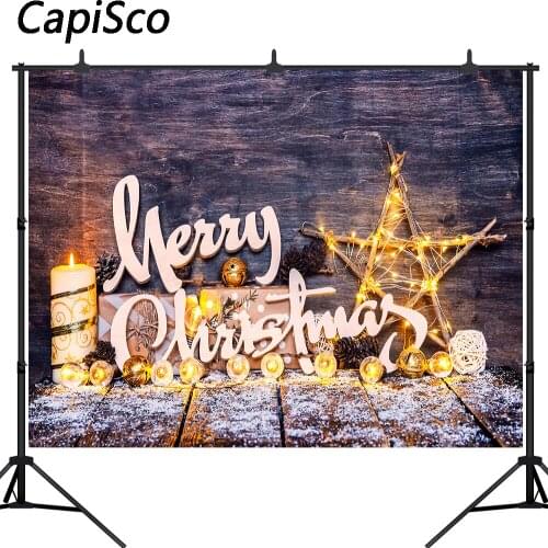 Capisco Christmas stars backdrop Xmas photo background baby kids photo booth props snowflake wood wall picture studio decor