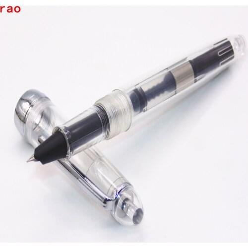 Jinhao 992 Transparent white Colour spiral office student Extra Fine Nib Fountain Pens New