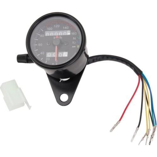 Motorcycle Meter (0-160km/h) -Speedometer Odometer Gauge, LCD Screen Indicator